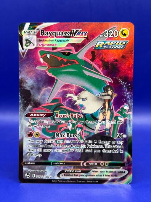 2022 Pokemon Silver Tempest Rayquaza VMAX TG20/TG30 Holo Ultra Rare LP+ NM- - Image 2