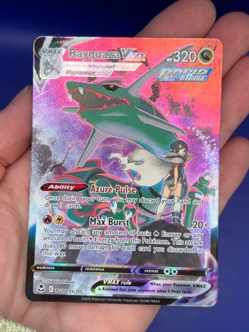 2022 Pokemon Silver Tempest Rayquaza VMAX TG20/TG30 Holo Ultra Rare LP+ NM- - Image 8