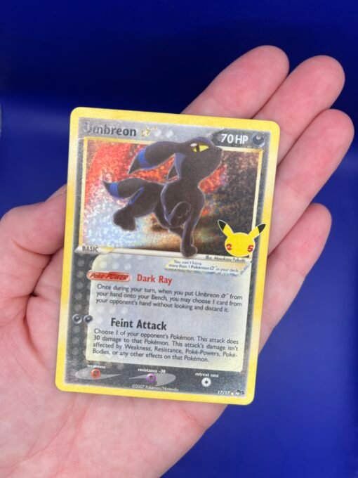 2007 Pokemon Celebrations 25th Classic Collection Umbreon 17/17 Gold Star NM - Image 8