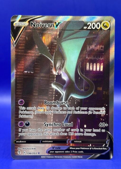 2021 Pokemon Evolving Skies Noivern V 196/203 Holo Alternate Full Art NM - Image 2