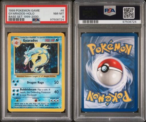 1999-2000 Pokemon Base Set #6 Gyarados Holo PSA 8 - Image 2