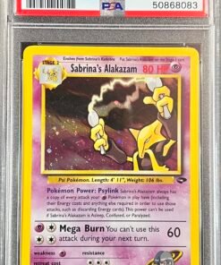 2000 Pokemon Gym Challenge Sabrina's Alakazam HOLO RARE 16/132 PSA 9