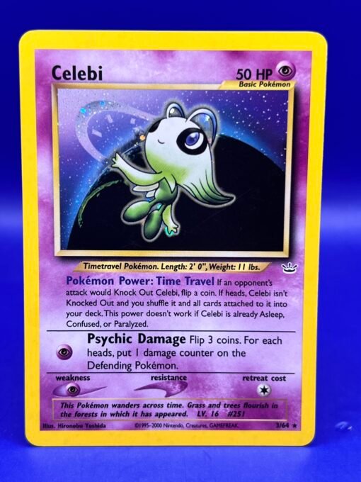 2001 Pokemon Neo Revelation Celebi #3 English Holo Rare 3/64 LP+ - Image 3