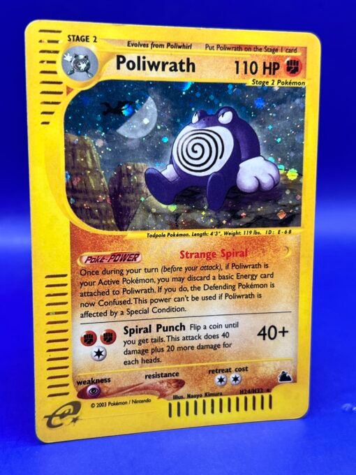 2003 Skyridge Poliwrath Holo H24/H32 Rare WOTC E-Reader LP - Image 5