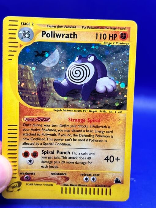 2003 Skyridge Poliwrath Holo H24/H32 Rare WOTC E-Reader LP - Image 6
