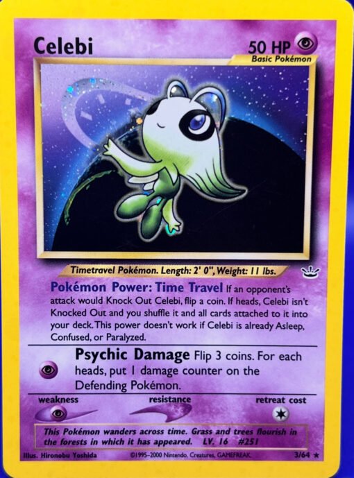 2001 Pokemon Neo Revelation Celebi #3 English Holo Rare 3/64 LP+