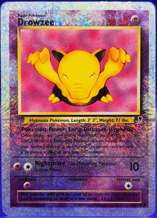 2002 POKEMON LEGENDARY COLLECTION DROWZEE #73 REVERSE HOLO LP
