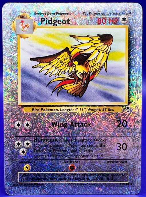 2002 Pokémon Legendary Collection #33 PIDGEOT REVERSE FOIL DMG