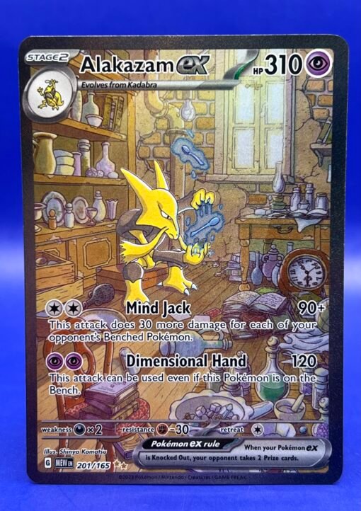 2023 Pokemon Scarlet & Violet 151 Alakazam ex 201/165 Holo NM - Image 2
