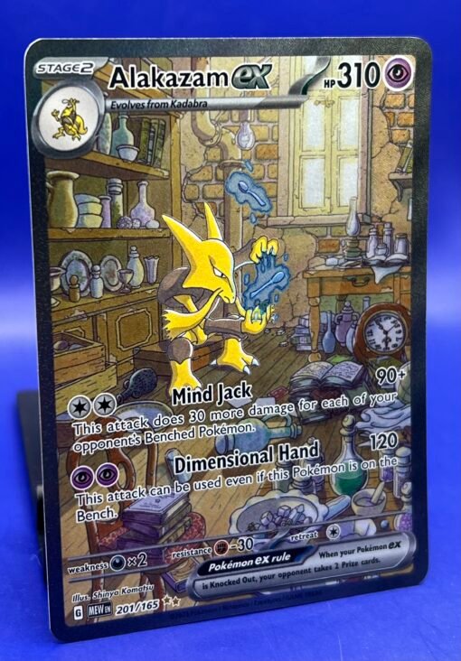 2023 Pokemon Scarlet & Violet 151 Alakazam ex 201/165 Holo NM - Image 3
