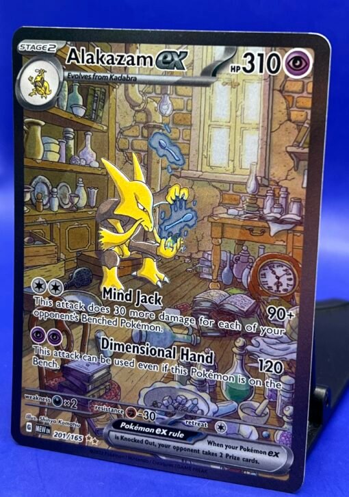2023 Pokemon Scarlet & Violet 151 Alakazam ex 201/165 Holo NM - Image 4