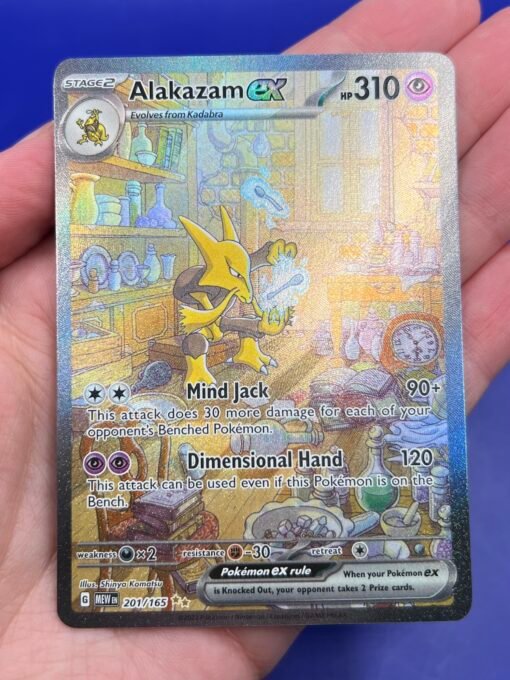 2023 Pokemon Scarlet & Violet 151 Alakazam ex 201/165 Holo NM - Image 8