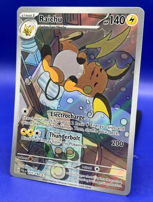 2023 Pokémon Paldea Evolved Raichu 211/193 Illustration Rare NM - Image 3