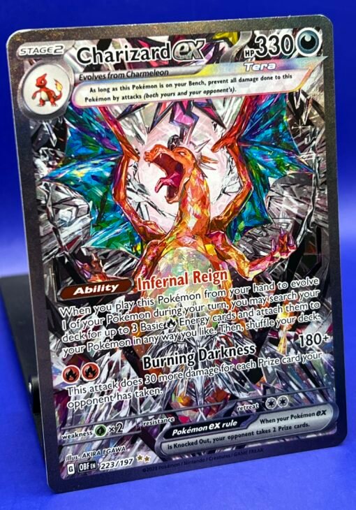 2023 Pokemon Obsidian Flames Charizard ex 223/197 SIR NM - Image 3