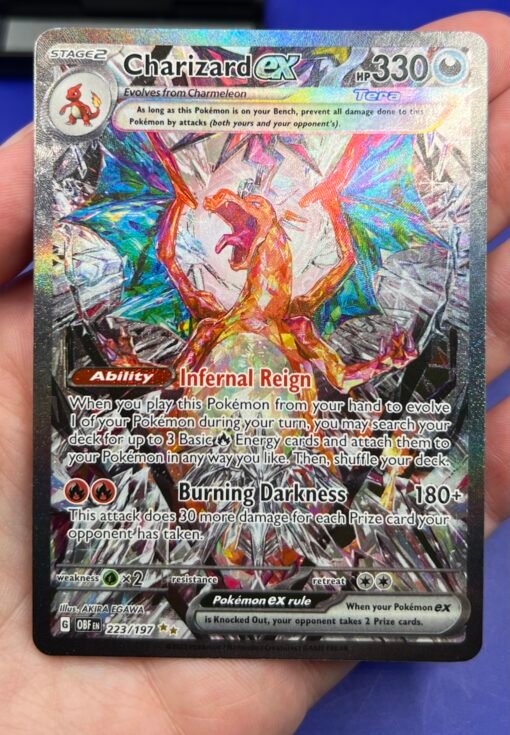 2023 Pokemon Obsidian Flames Charizard ex 223/197 SIR NM - Image 8