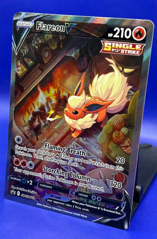 2021 Pokémon Sword & Shield Flareon V SWSH179 Holo Black Star Promo NM - Image 4