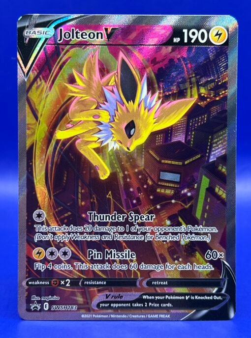 2021 Pokémon Sword & Shield Jolteon V SWSH183 Holo Black Star Promo NM - Image 2