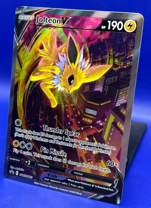 2021 Pokémon Sword & Shield Jolteon V SWSH183 Holo Black Star Promo NM - Image 4