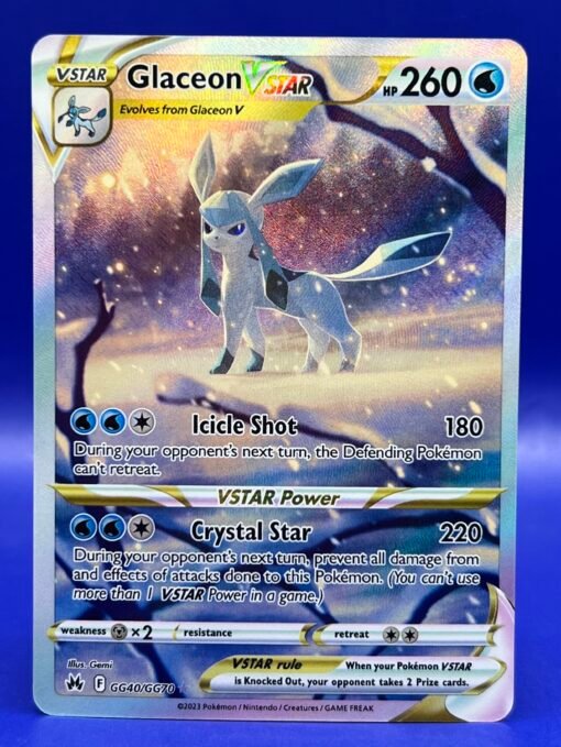 2023 Pokemon Crown Zenith Glaceon Vstar GG40 Ultra Rare NM - Image 2