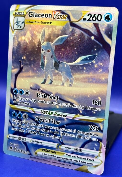 2023 Pokemon Crown Zenith Glaceon Vstar GG40 Ultra Rare NM - Image 4