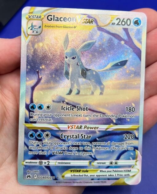 2023 Pokemon Crown Zenith Glaceon Vstar GG40 Ultra Rare NM - Image 8