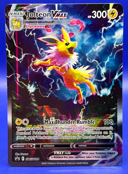 2021 Pokemon Sword & Shield Jolteon VMAX SWSH184 Promo Cards Holo NM - Image 2