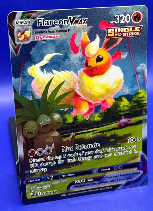 2021 Pokemon Sword & Shield Flareon VMAX SWSH180 Promo Cards Holo NM - Image 4