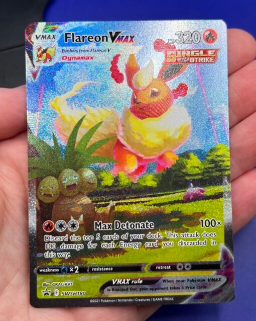 2021 Pokemon Sword & Shield Flareon VMAX SWSH180 Promo Cards Holo NM - Image 8