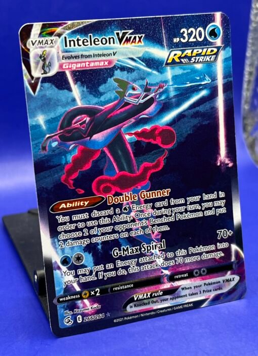 2021 Pokemon Fushion Strike Inteleon VMAX 266/264 NM - Image 3