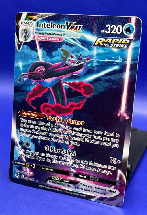 2021 Pokemon Fushion Strike Inteleon VMAX 266/264 NM - Image 4