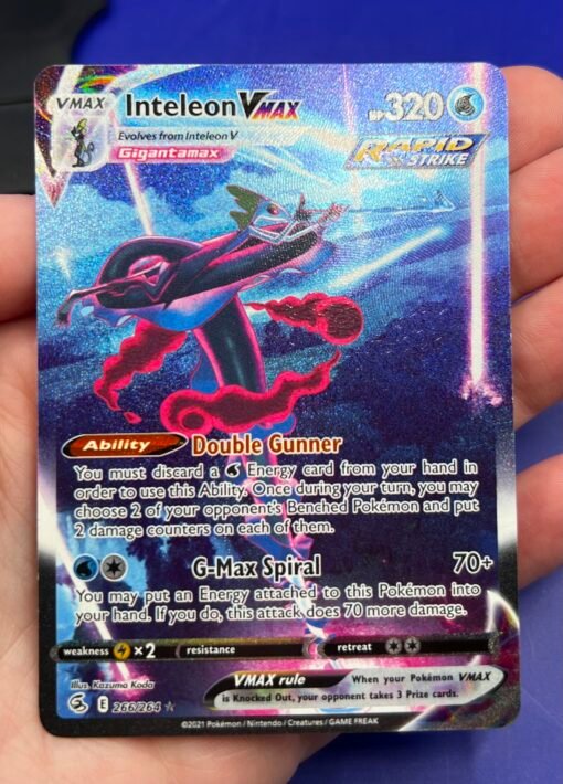 2021 Pokemon Fushion Strike Inteleon VMAX 266/264 NM - Image 8
