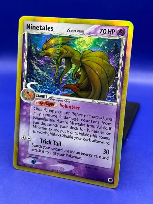 2006 Pokemon Dragon Frontiers Ninetales (Delta Species) 8/101 DMG - HP - Image 4