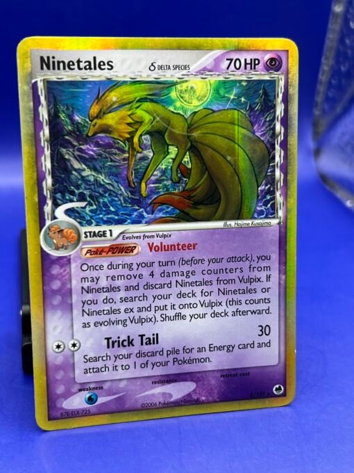 2006 Pokemon Dragon Frontiers Ninetales (Delta Species) 8/101 DMG - HP - Image 3