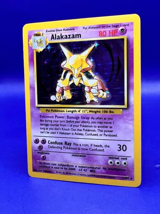 1999 Pokemon Base Set Unlimited #1 Alakazam NM- - Image 4