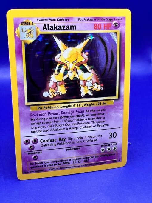 1999 Pokemon Base Set Unlimited #1 Alakazam NM- - Image 5