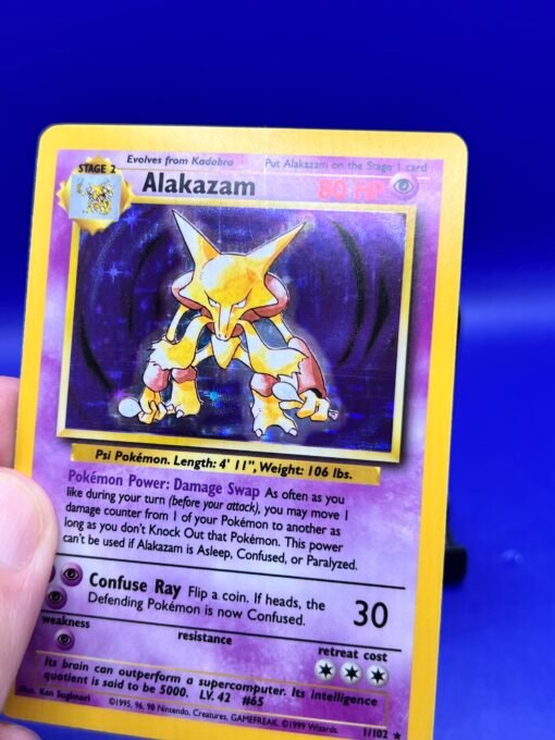 1999 Pokemon Base Set Unlimited #1 Alakazam NM- - Image 7