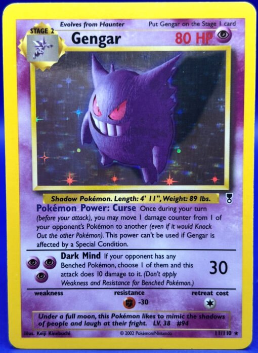 2002 Pokemon Legendary Collection Holo Rare Gengar 11/110 LP
