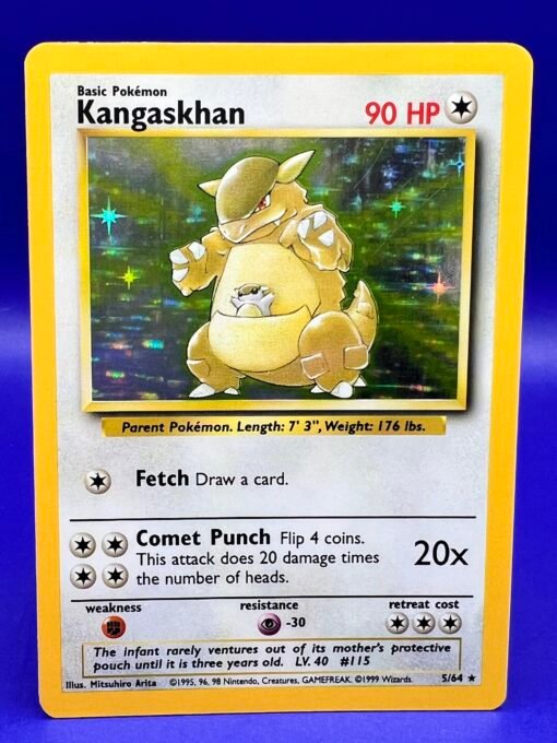 1999 POKEMON JUNGLE #5 KANGASKHAN-HOLO NO SYMBOL ERROR LP- - Image 2