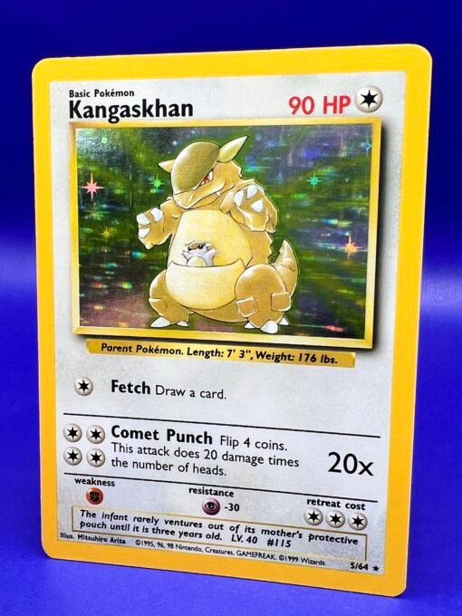 1999 POKEMON JUNGLE #5 KANGASKHAN-HOLO NO SYMBOL ERROR LP- - Image 3