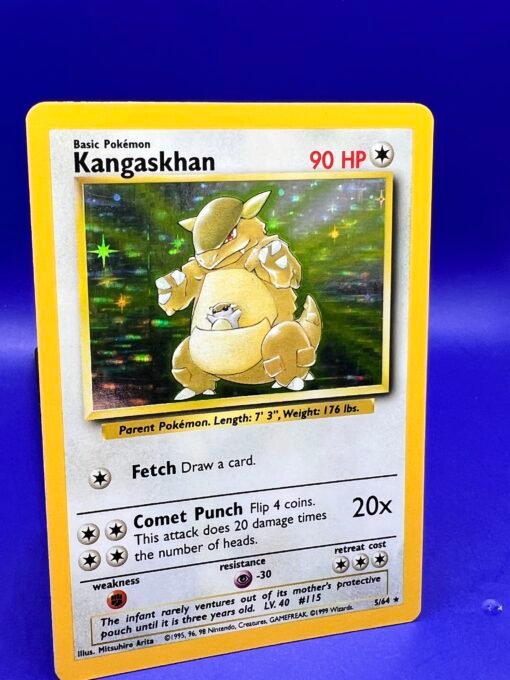 1999 POKEMON JUNGLE #5 KANGASKHAN-HOLO NO SYMBOL ERROR LP- - Image 4