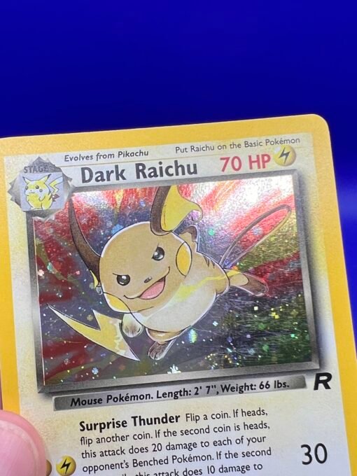 2000 Pokémon Team Rocket Unlimited Dark Raichu Holo SECRET RARE 83/82 LP - Image 6