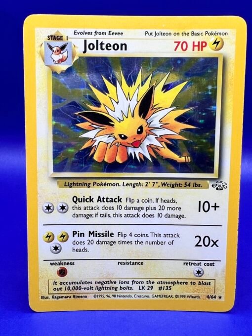 1999 Pokemon Jungle Unlimited JOLTEON Holo Rare 4/64 NM - Image 6