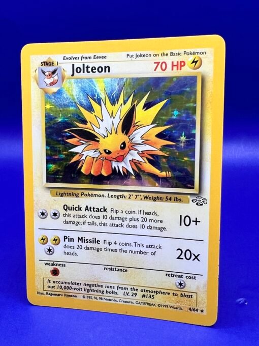 1999 Pokemon Jungle Unlimited JOLTEON Holo Rare 4/64 LP+ - Image 3