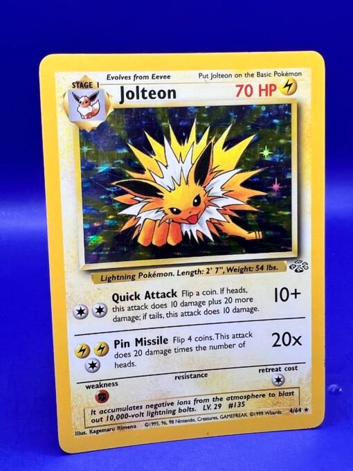 1999 Pokemon Jungle Unlimited JOLTEON Holo Rare 4/64 LP+ - Image 4