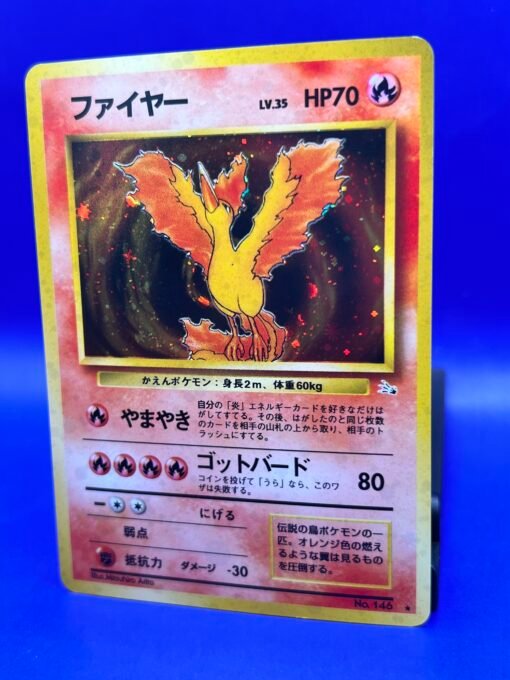 1997 POKEMON JAPANESE FOSSIL #146 MOLTRES HOLO RARE NM-LP+ - Image 4