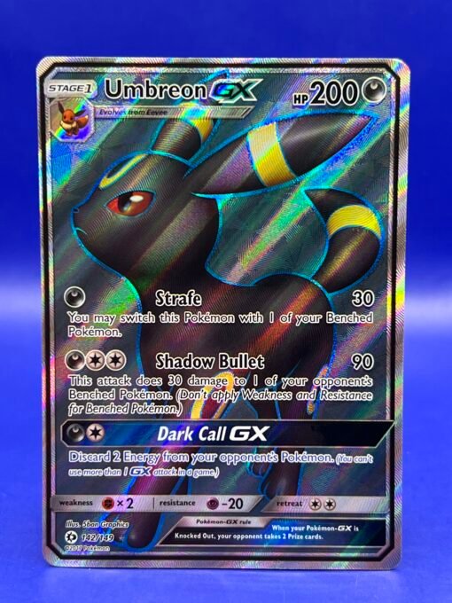 2017 Pokémon Sun And Moon Base Set Umbreon GX 142/149 (Full Art) Ultra Rare LP+ NM - Image 2