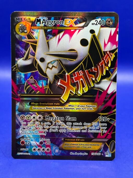 2015 Pokemon XY Primal Clash M Aggron EX 154/160 (Full Art) Holo NM- - Image 2