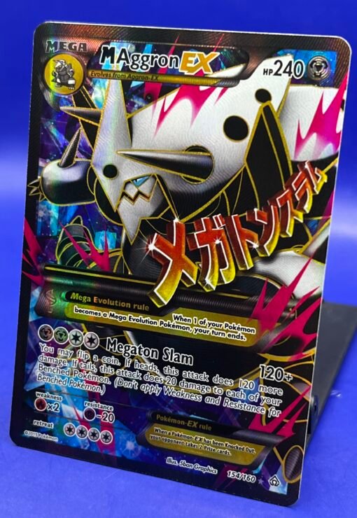 2015 Pokemon XY Primal Clash M Aggron EX 154/160 (Full Art) Holo NM- - Image 3