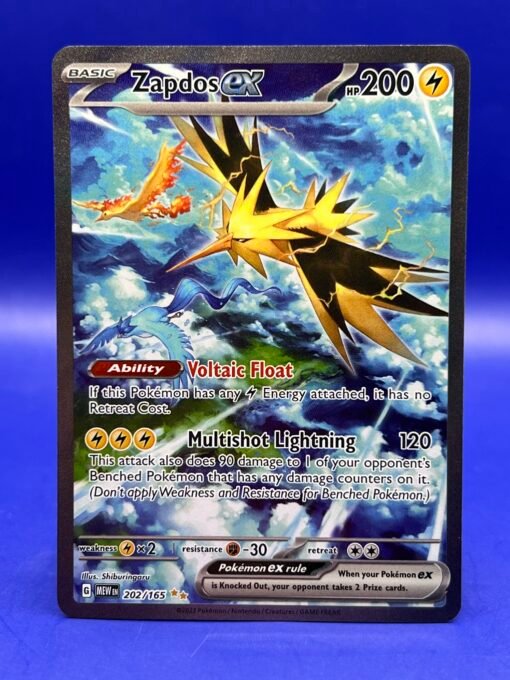 2023 Pokemon Scarlet & Violet 151 Zapdos ex 202/165 Holo SIR NM - Image 2