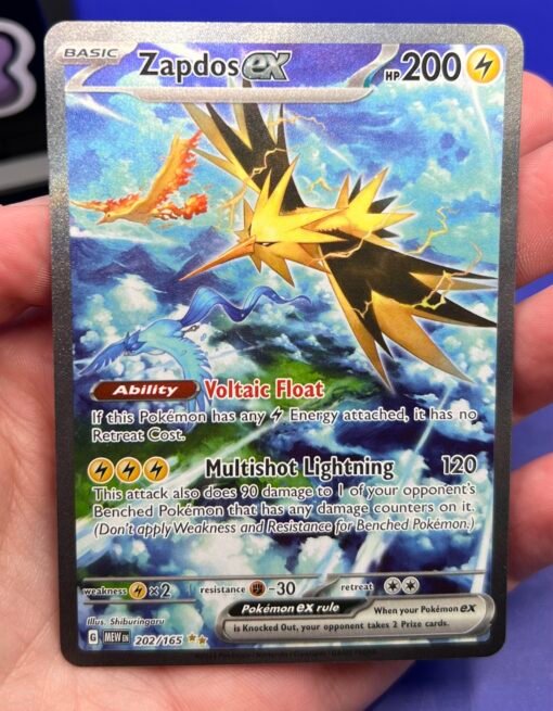 2023 Pokemon Scarlet & Violet 151 Zapdos ex 202/165 Holo SIR NM - Image 8